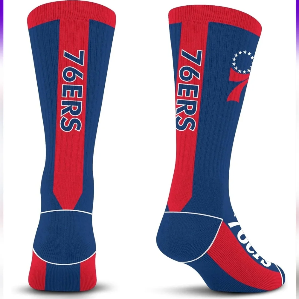NBA 76ers Blue and Red Athletic Socks